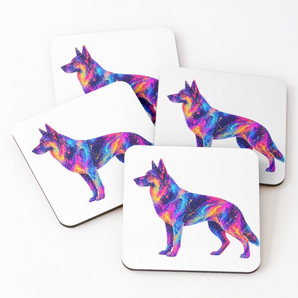 Item preview, Neon Dog German Shepherd Abstraction Graphic.  designed and sold by byaga.