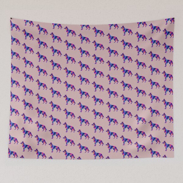 Item preview, Neon Dog German Shepherd Abstraction Graphic.  designed and sold by byaga.