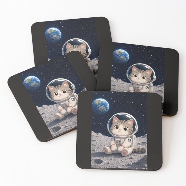 Item preview, Apollo 11 Cat Astronaut Moon Landing Graphic designed and sold by edilbertobuitrago.