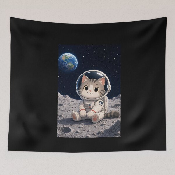 Item preview, Apollo 11 Cat Astronaut Moon Landing Graphic designed and sold by edilbertobuitrago.