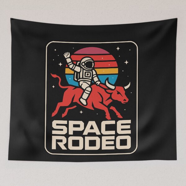 Item preview, Retro Astronaut Steer Wild Ride Galaxy designed and sold by Tsugraf Designs.