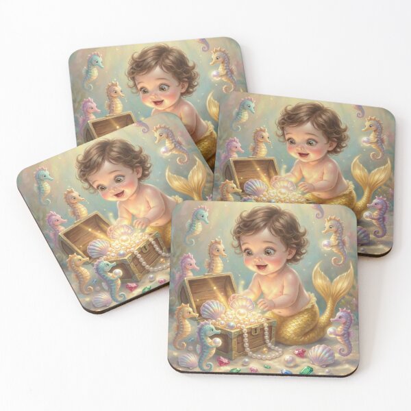 Item preview, Baby Mermaid Treasure Chest Magic designed and sold by Magical Art Store.