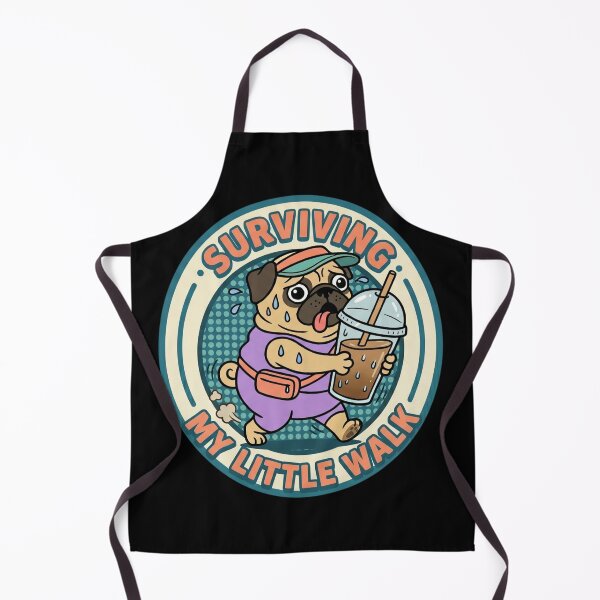 Item preview, Surviving My Little Walk - Funny Iced Coffee Pug Runner designed and sold by MVPtech.