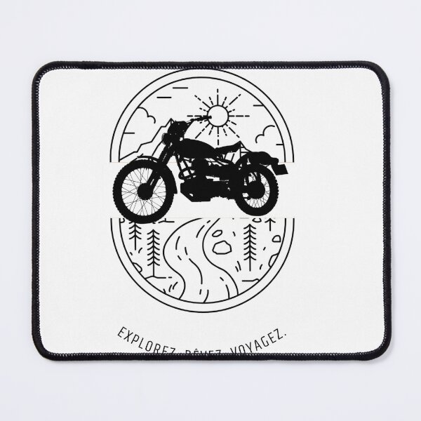 Item preview, Adventure Trail Motorcycle - Explore, Dream, Travel - Vintage Badge designed and sold by RemyADVShop.