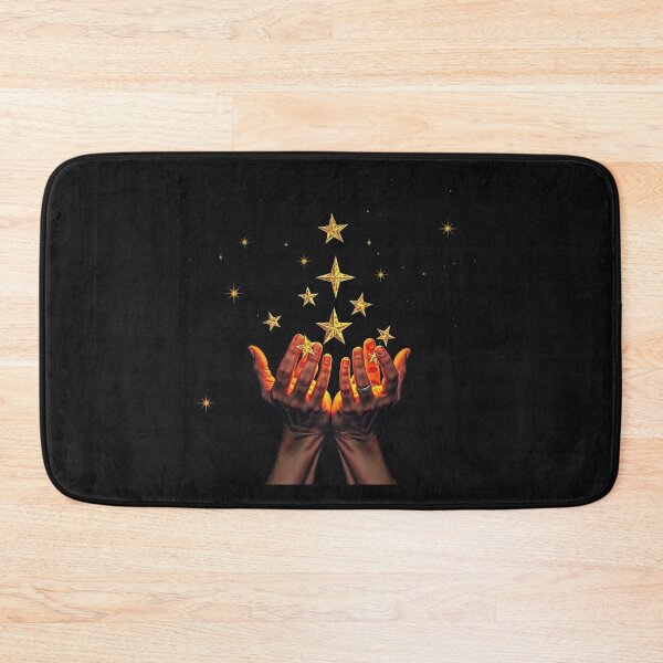 Item preview, Golden Stars in Hands Celestial Mystical Graphic designed and sold by artlife4.