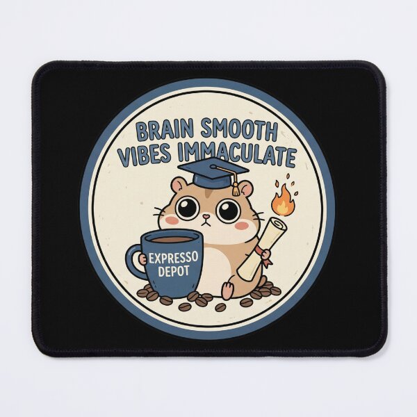 Item preview, Brain Smooth Vibes Immaculate - Funny Burnout Graduation Hamster designed and sold by MVPtech.