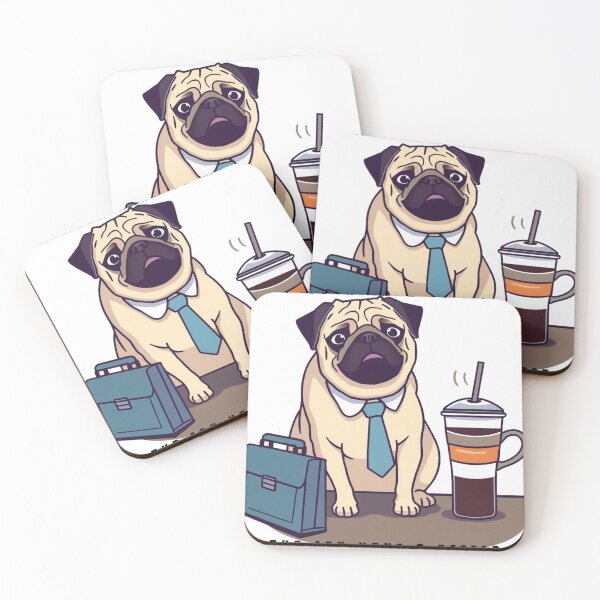 Item preview, Funny pug Iced Coffee Work Hard Dog Parent designed and sold by DobekPetLovers.