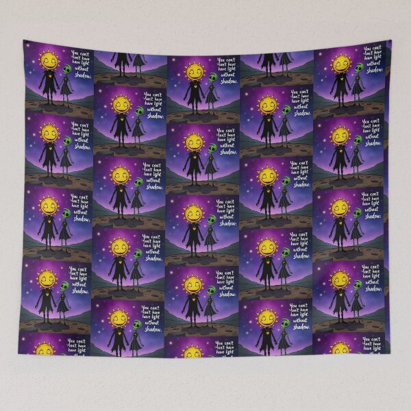 Item preview, Light Without Shadow Whimsical Sun Skeleton Art designed and sold by artlife4.