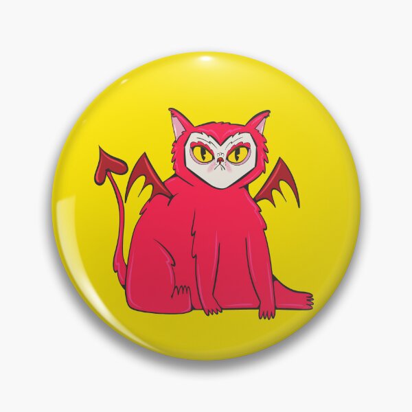 Item preview, cute devil cat designed and sold by crestfallenmermaid.