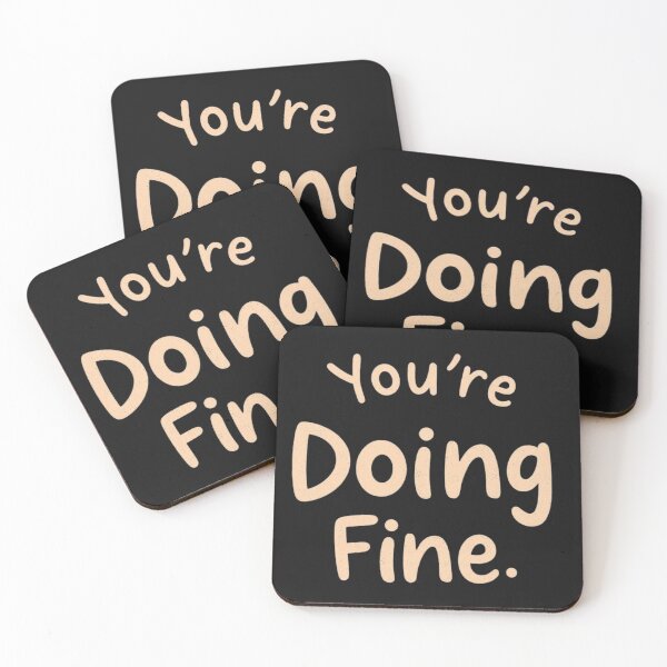 Item preview, You're Doing Fine Minimalist Positivity Quote Art designed and sold by artlife4.