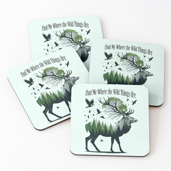 Item preview, Find Me Where the Wild Things Are – Majestic Deer Forest Silhouette Design designed and sold by Sachie's Studio.