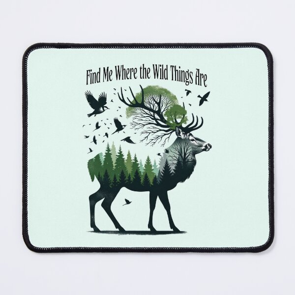 Item preview, Find Me Where the Wild Things Are – Majestic Deer Forest Silhouette Design designed and sold by Sachie's Studio.