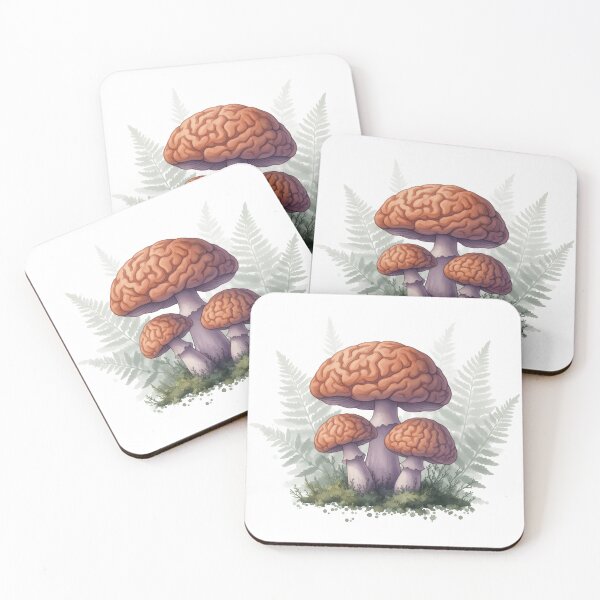 Item preview, Soft Watercolor Brain Mushroom Cluster designed and sold by RealMerchNow.