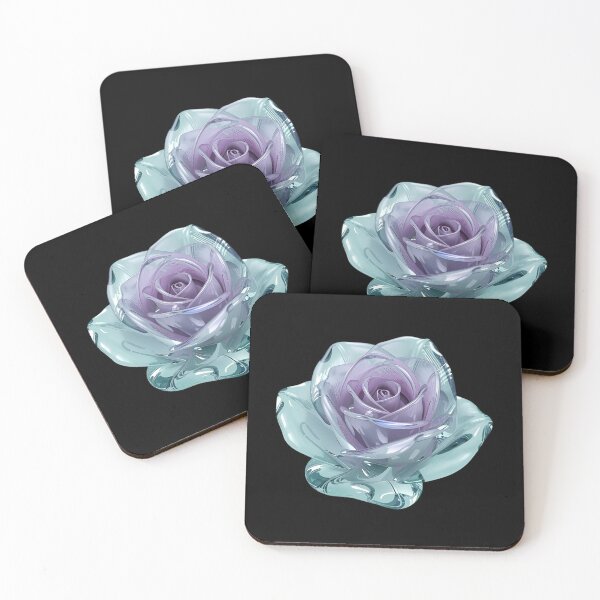 Item preview, Iridescent Glass Rose - Crystalline Fluid Flower designed and sold by Quotable Gear.