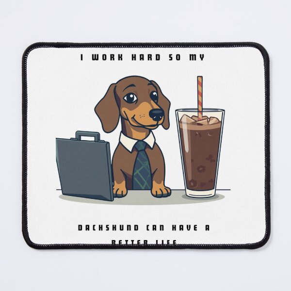 Item preview, Funny Dachshund Iced Coffee Work Hard Dog Parent designed and sold by DobekPetLovers.