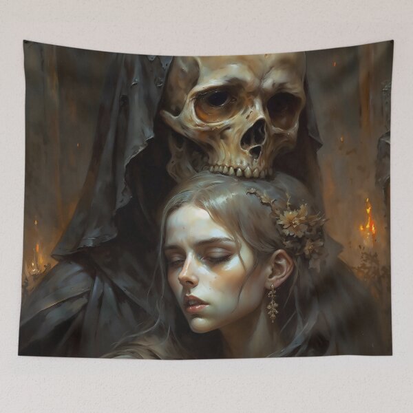 Item preview, Thought Eater Gothic Skull Maiden Art designed and sold by DarkHolyQueen.