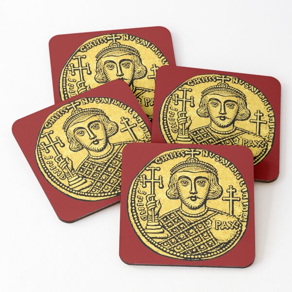 Item preview, Justinian II Byzantine Emperor Solidus Coin | Byzantium Gold Coins Alternate designed and sold by Based History.