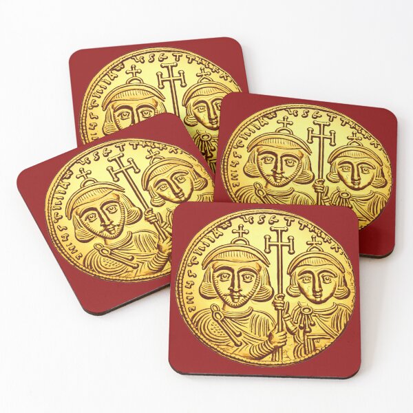 Item preview, Justinian II, Tiberius IV Byzantine Emperor Solidus Coin | Roman Byzantium Gold Coins Alternate designed and sold by Based History.