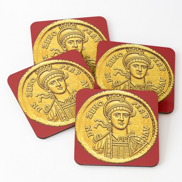 Item preview, Eastern Roman Emperor Zeno | Byzantine Empire Coins designed and sold by Based History.