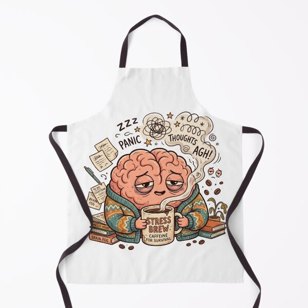 Item preview, Funny ADHD Stress Brain Shirt – Caffeine for Survival | Anxiety & Overthinking Humor designed and sold by Joruproyect.