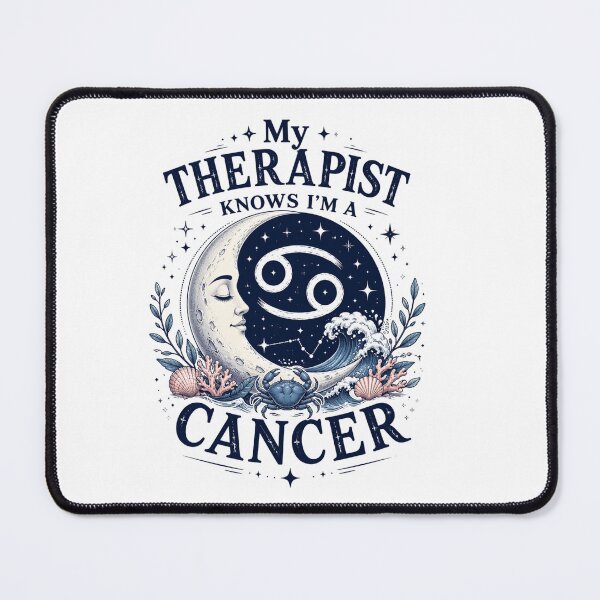 Artikelvorschau, Meine Therapeutin weiß, dass ich Krebs bin | Humorvolles Sternzeichen-Astrologie-T-Shirt entworfen und verkauft von ZorviqueStudio.
