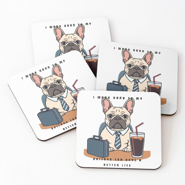 Item preview, Funny Buldog Iced Coffee Work Hard Dog Parent designed and sold by DobekPetLovers.