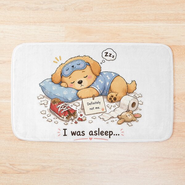 Item preview, Sleeping Dog Mess I Was Asleep Innocent Moment designed and sold by Sadia  Jannat.