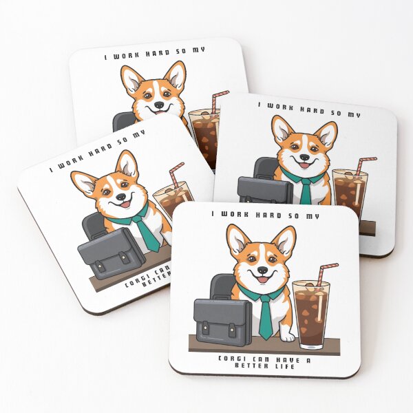 Item preview, Funny Corgi Iced Coffee Work Hard Dog Parent designed and sold by DobekPetLovers.