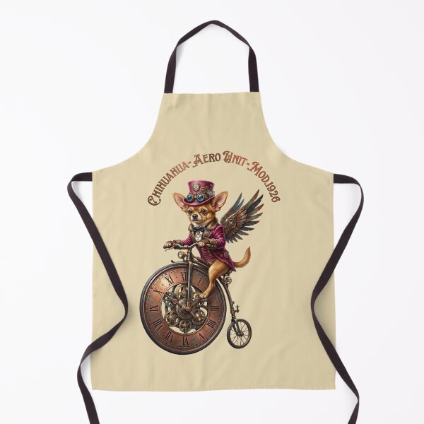 Item preview, Steampunk Chihuahua Time Flies Winged Bicycle Art. designed and sold by KojourinArt.