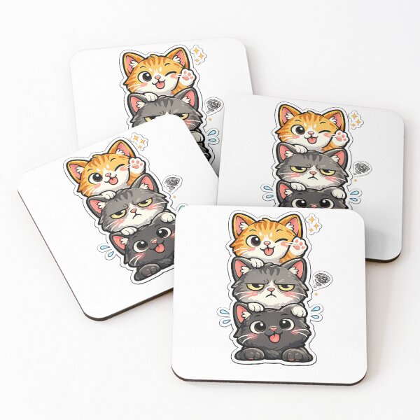 Item preview, Stacked cats designed and sold by DripAndDrift.