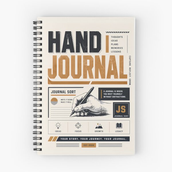 Item preview, Hand Journal Focus Write Grow designed and sold by KLERIKSTORE.