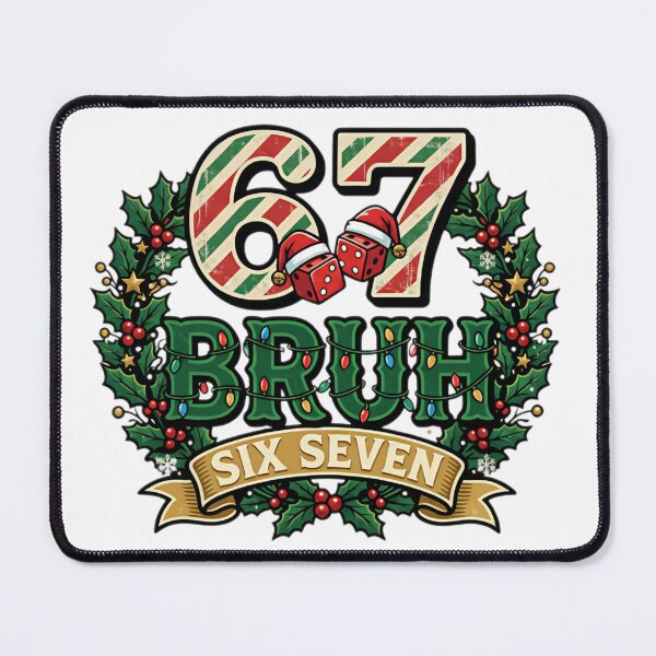 Item preview, funny six seven christmas dice meme party art designed and sold by ArtDesignTp.