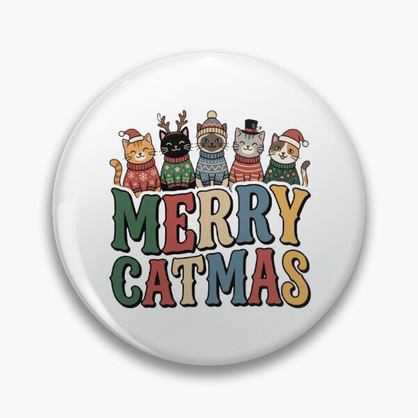 Item preview, xmas cat merry catmas cute holiday gift designed and sold by ArtDesignTp.