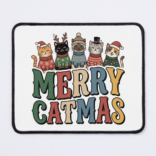 Item preview, xmas cat merry catmas cute holiday gift designed and sold by ArtDesignTp.