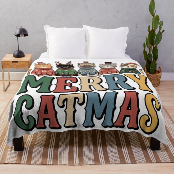 Item preview, xmas cat merry catmas cute holiday gift designed and sold by ArtDesignTp.