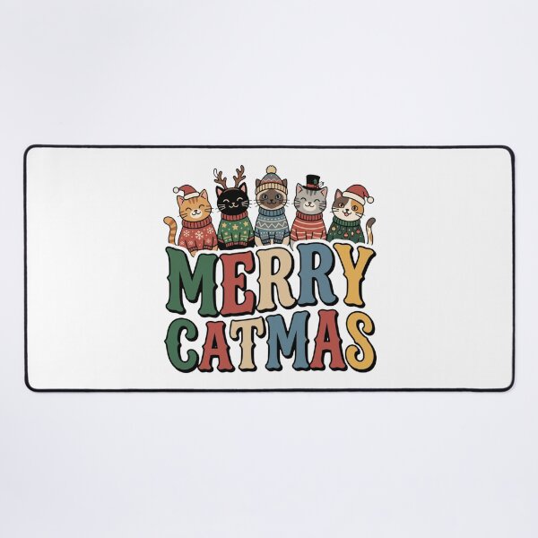 Item preview, xmas cat merry catmas cute holiday gift designed and sold by ArtDesignTp.