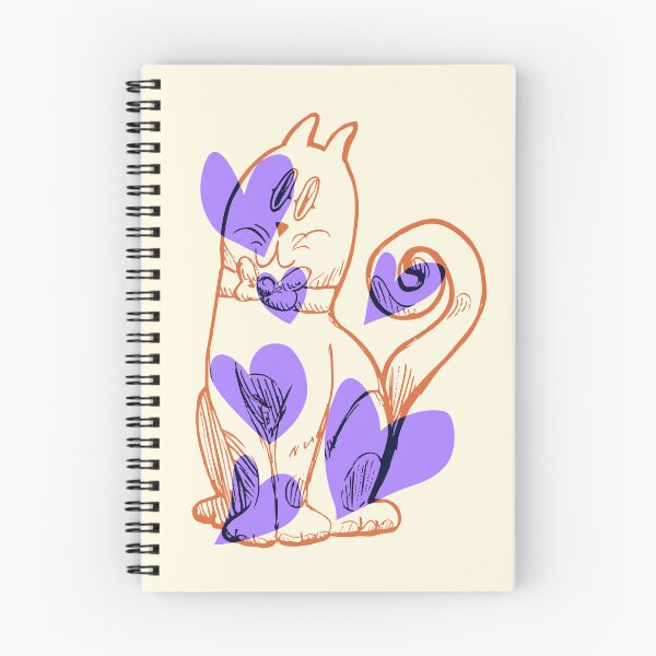 Item preview, Mr. Silly Puss - Hearts - Orange & purple designed and sold by levivianne.