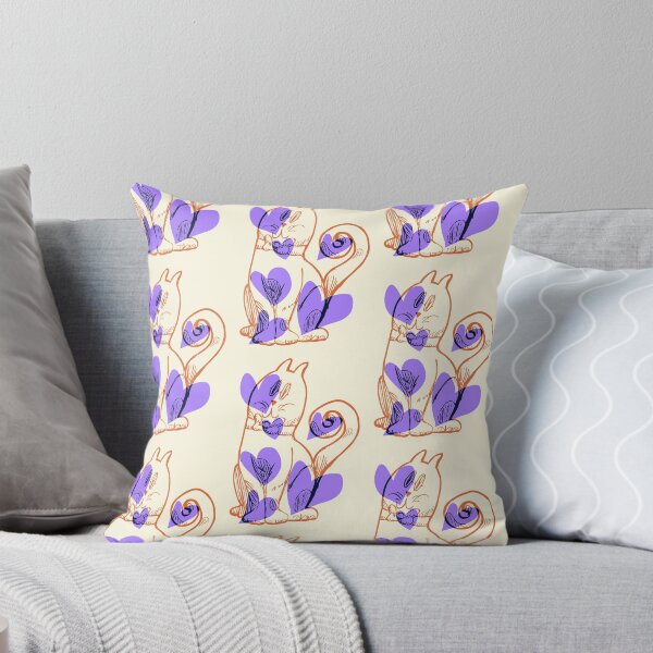 Item preview, Mr. Silly Puss - Hearts - Orange & purple designed and sold by levivianne.