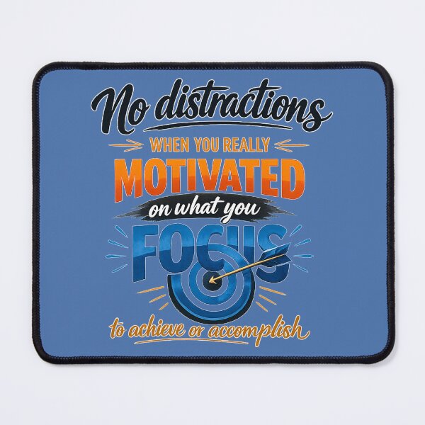 Item preview, No Distractions – Stay Focused & Motivated Quote Design designed and sold by JoeyBlackLabel.