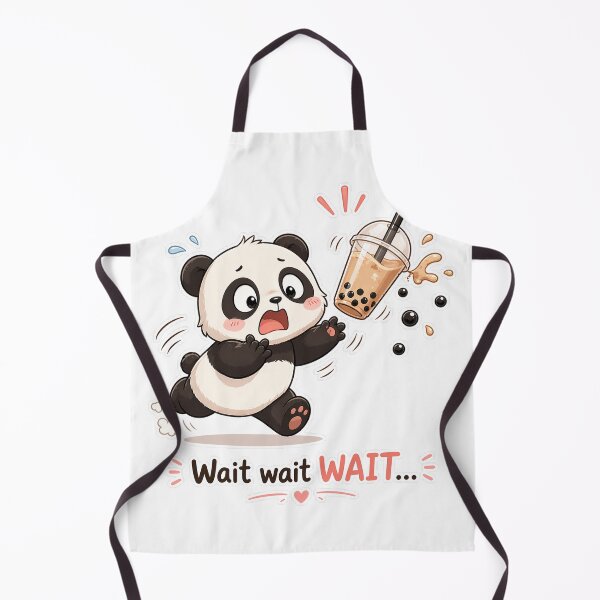 Item preview, Panda Dropping Drink Wait Wait Panic Moment designed and sold by Sadia Jannat.