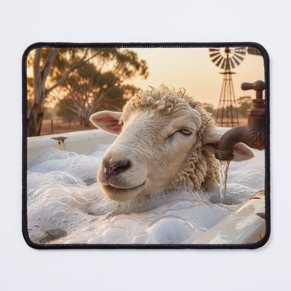 Item preview, Australian Sheep Takes a Bubble Bath designed and sold by Tridentulus.