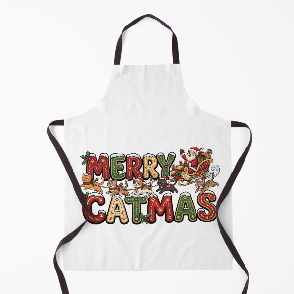 Item preview, merry catmas cute christmas cat holiday art designed and sold by ArtDesignTp.