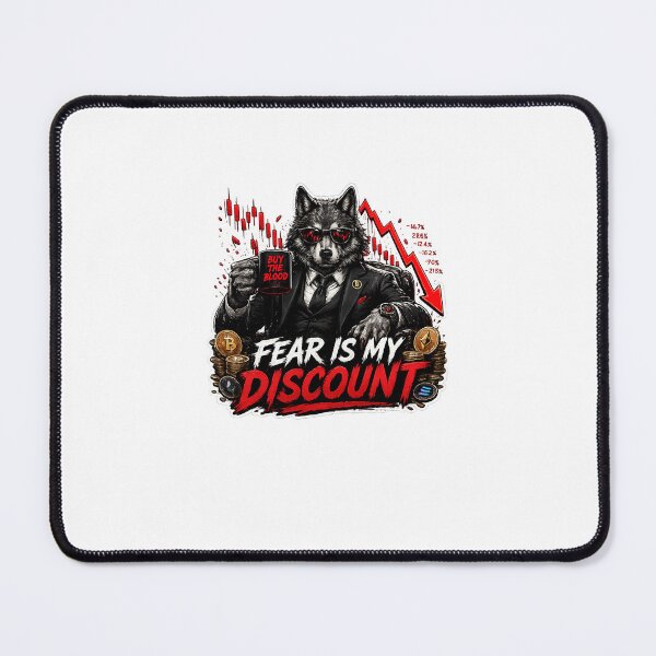 Item preview, Fear Is My Discount Wolf Sticker – Crypto Trader Mindset Design designed and sold by Puraenergia Stickers.
