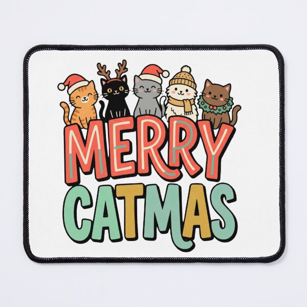 Item preview, merry catmas christmas cat santa says gift designed and sold by ArtDesignTp.
