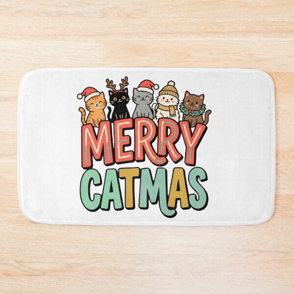 Item preview, merry catmas christmas cat santa says gift designed and sold by ArtDesignTp.