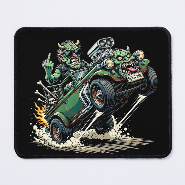 Item preview, Hot Rod Beast Ride Funny Dark Cartoon Art designed and sold by DeimosArtIntl.