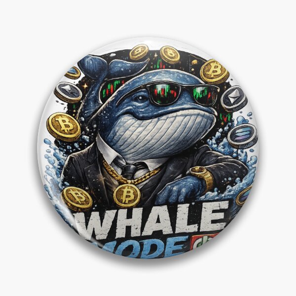 Item preview, Eat the Dip Whale Sticker – Funny Crypto Market Crash Design designed and sold by Puraenergia Stickers.