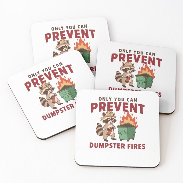 Item preview, Only You Can Prevent Dumpster Fires Funny Raccoon Trash Panda Sarcastic T-Shirt designed and sold by SaltyBonesClub.