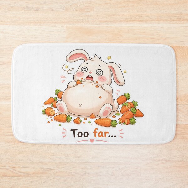 Item preview, Overloaded Bunny Ate Too Many Carrots Too Far Moment designed and sold by Sadia  Jannat.