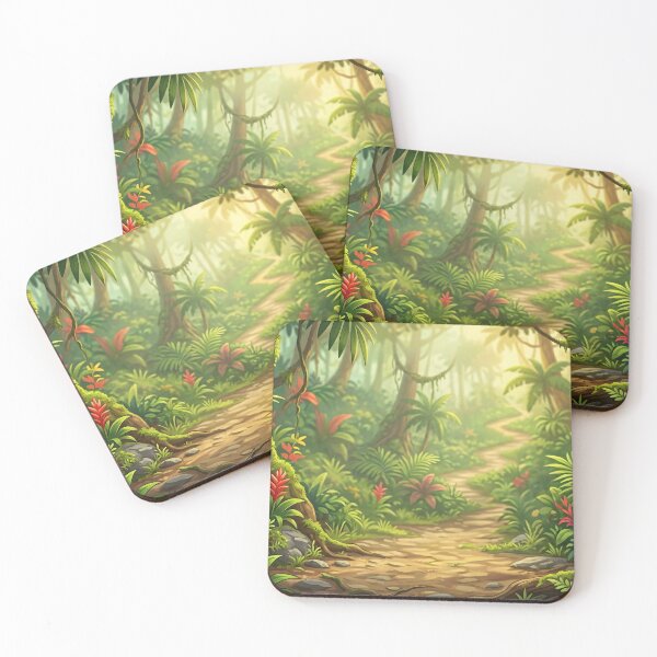 Item preview, Lush Tropical Jungle Path Sunlight designed and sold by PixorStudio.